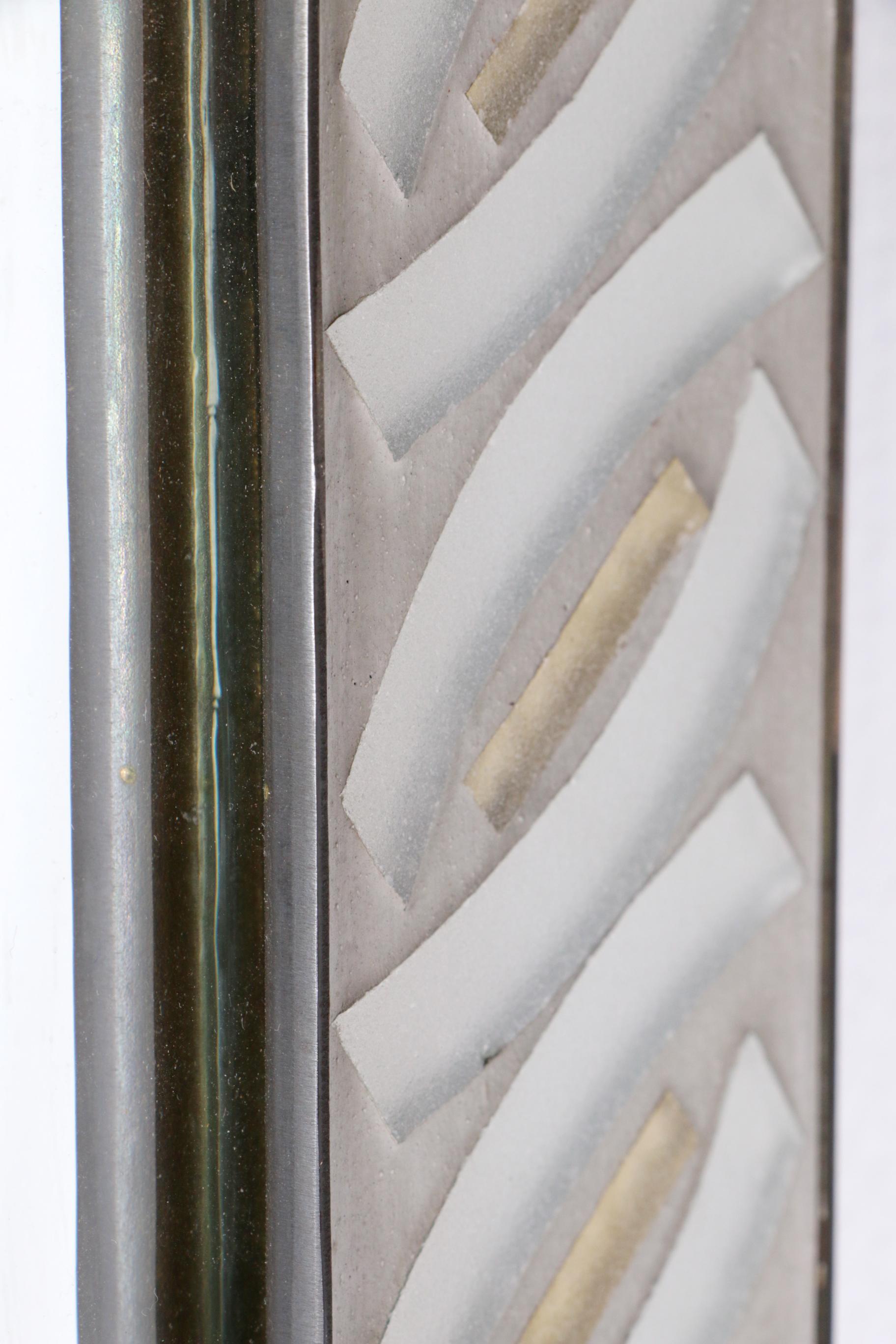 Ceramic Mosaic Wall Mirror by Berthold Müller Oerlinghausen, 1950 For Sale