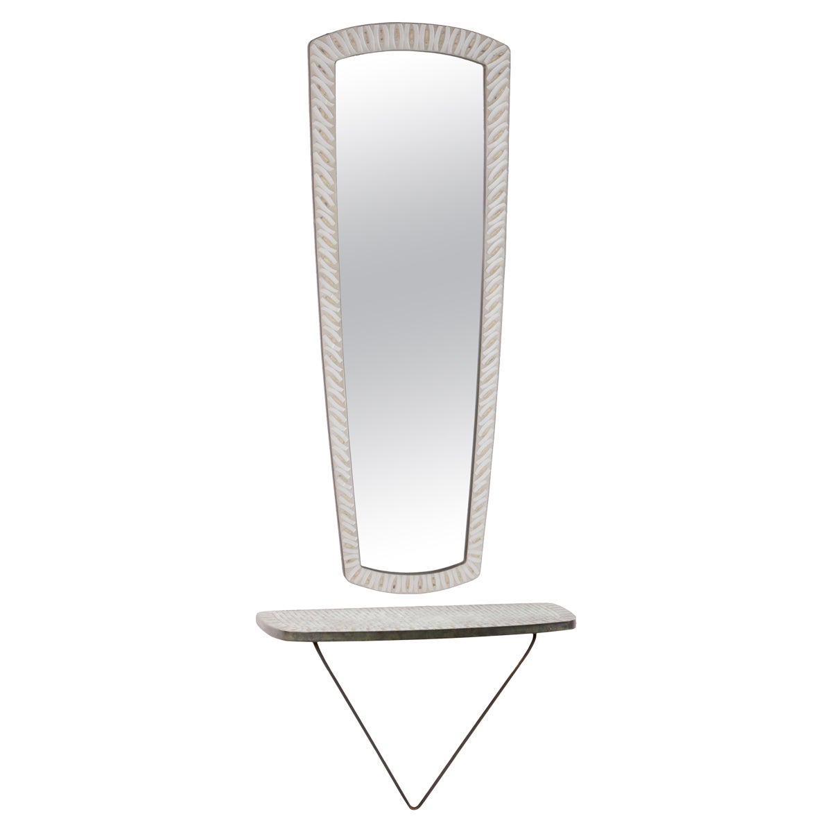 Mosaic Wall Mirror by Berthold Müller Oerlinghausen, 1950 For Sale