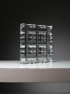 Tafelaufsatz „Mosaico“ aus Kristall von Roberto Sambonet für Baccarat, Frankreich, 1970er Jahre