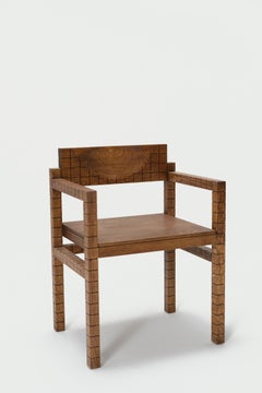 Silla de comedor Mosaico (reposabrazos) de roble europeo macizo by Marlot Baus