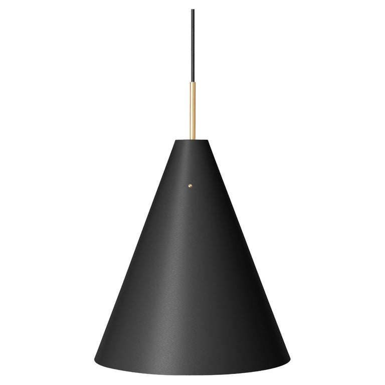 'Mosaik', 400, Pendant Lamp in Black Steel and Brass by Lyfa For Sale