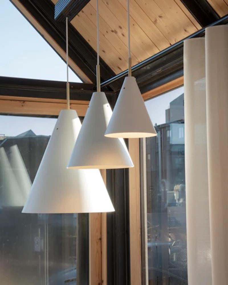 Danish 'Mosaik', 400, Pendant Lamp in Brass and White Steel by Lyfa For Sale