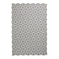 Mosaik Gray, Modern Dhurrie/Kilim Rug in Scandinavian Design