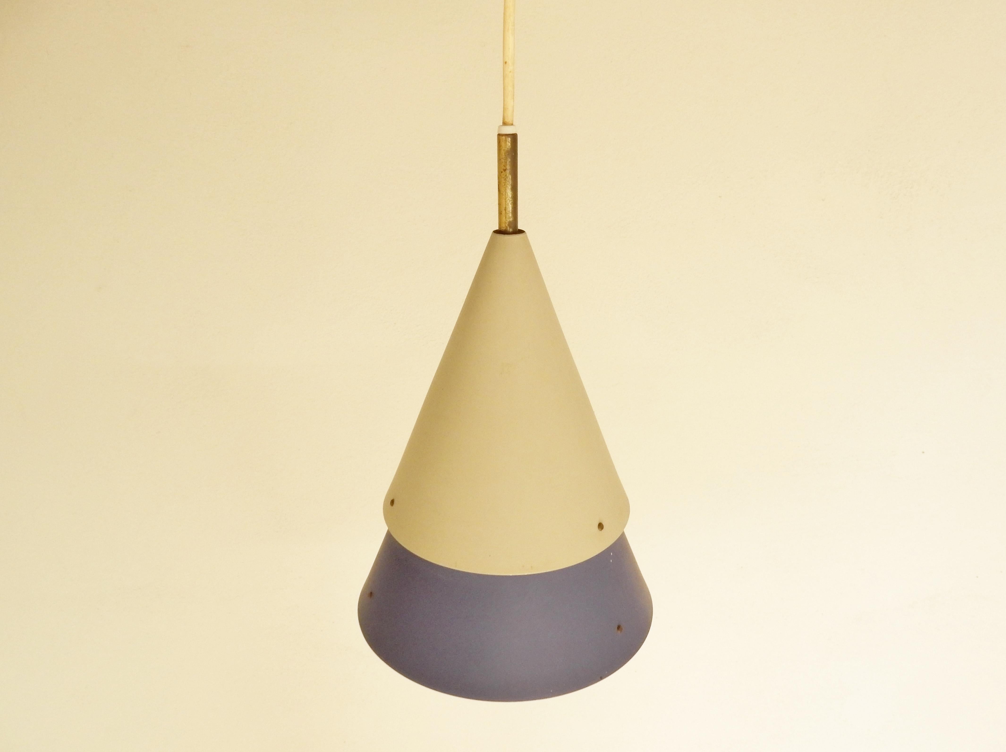 Mid-Century moderno Lampada a sospensione Mosaik di Bent Karlby per Lyfa, Danimarca, anni '50 in vendita