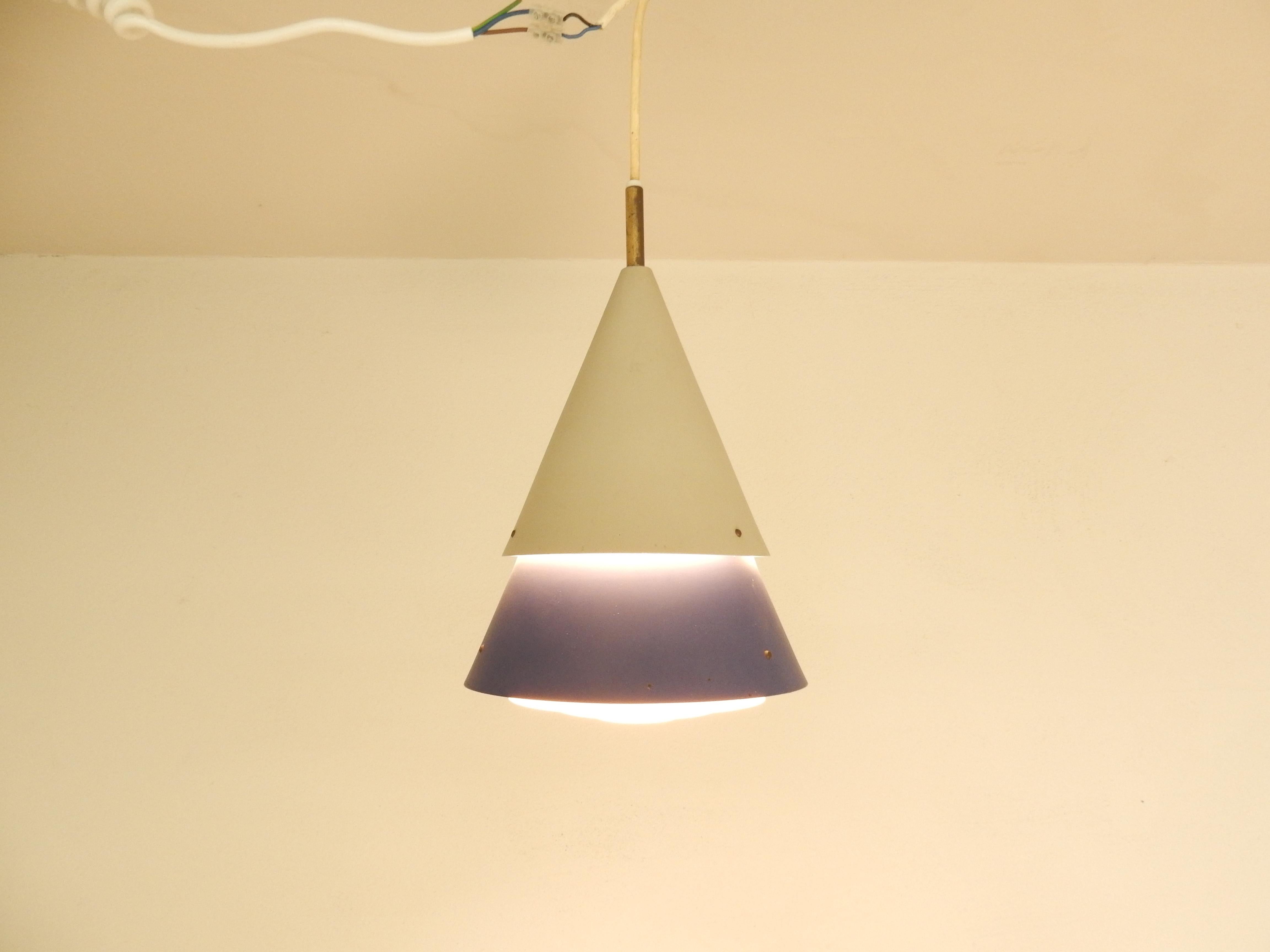 Metà XX secolo Lampada a sospensione Mosaik di Bent Karlby per Lyfa, Danimarca, anni '50 in vendita
