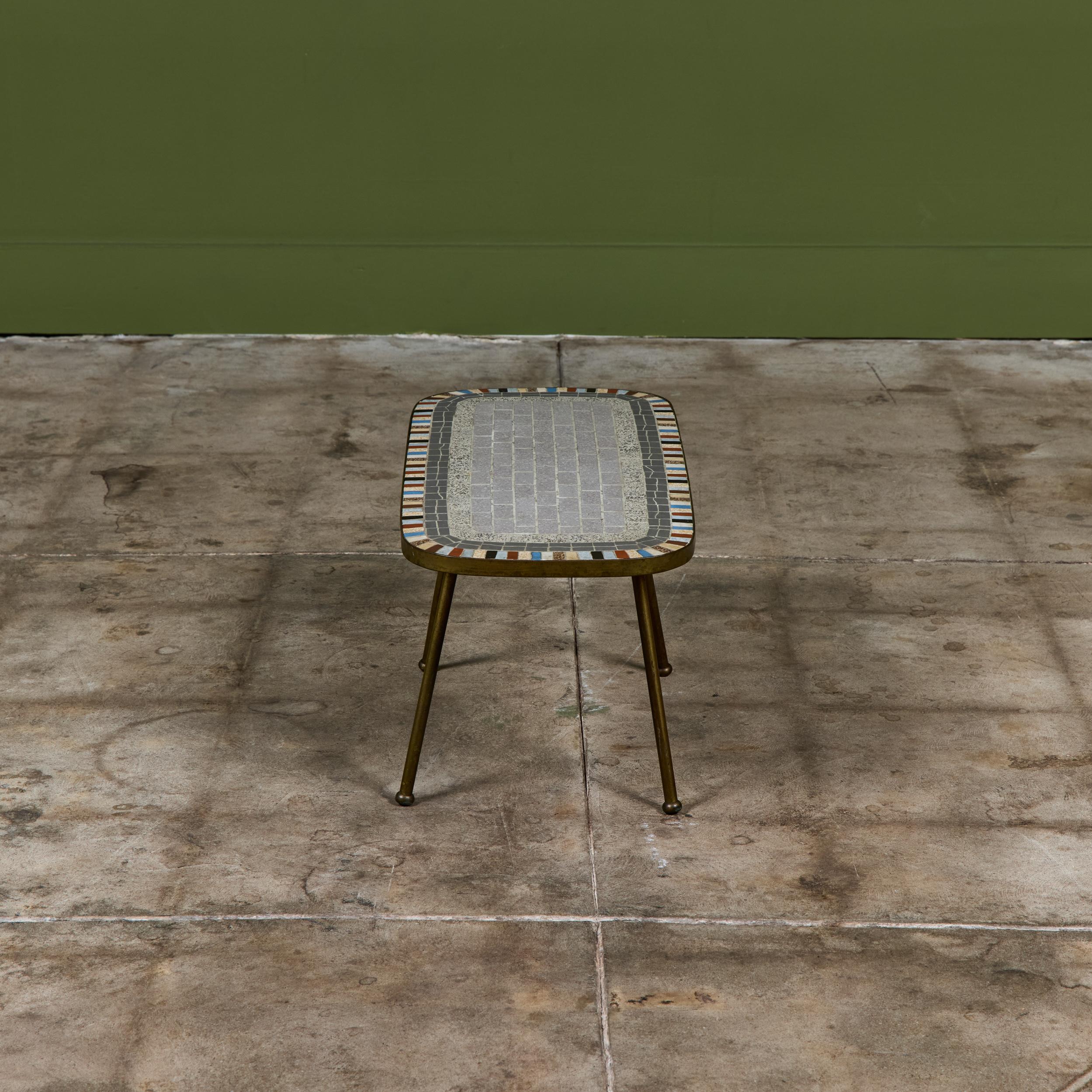 Mosaikmöbel Petite Side Table with Mosaic Tile Top For Sale 3