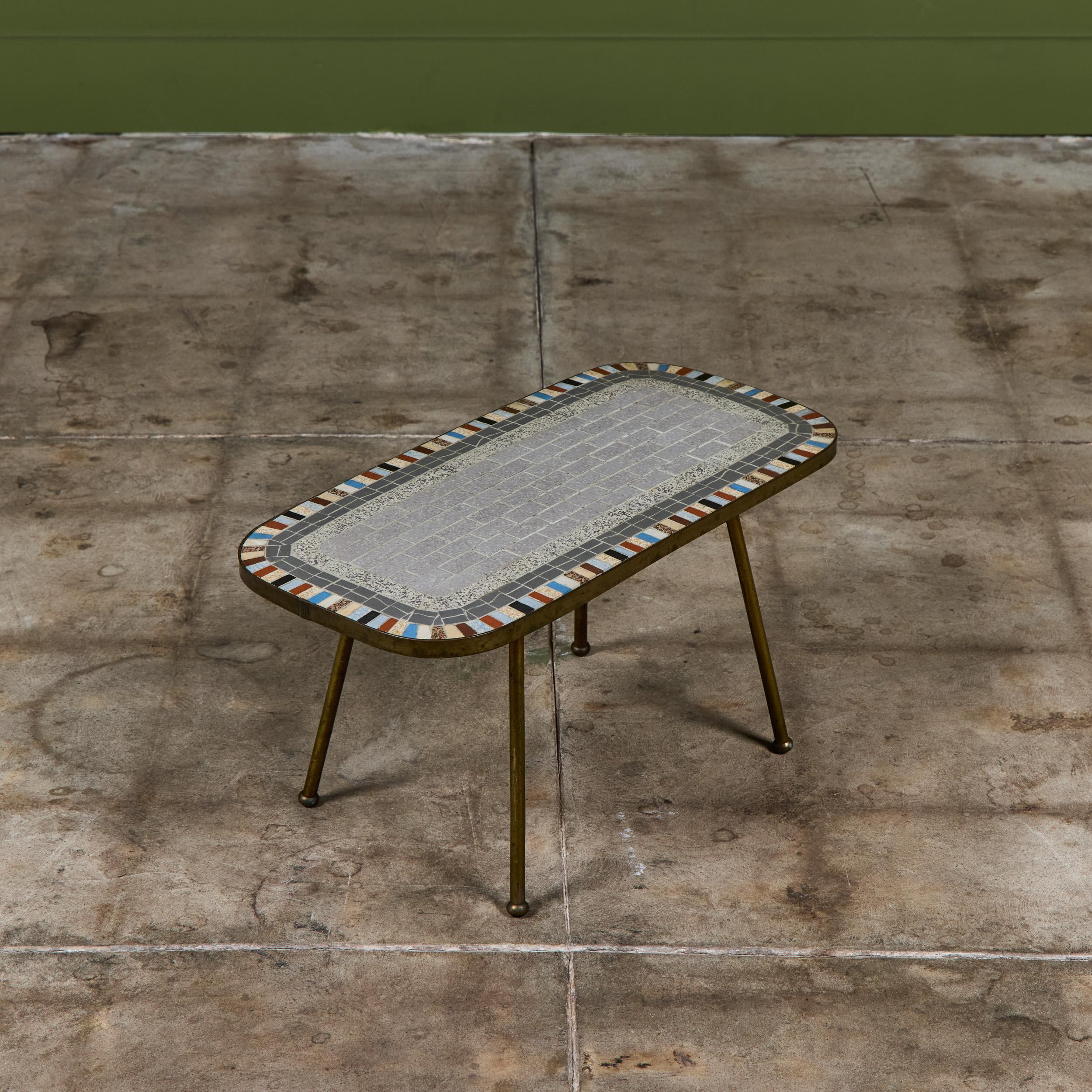 Mosaikmöbel Petite Side Table with Mosaic Tile Top For Sale 5