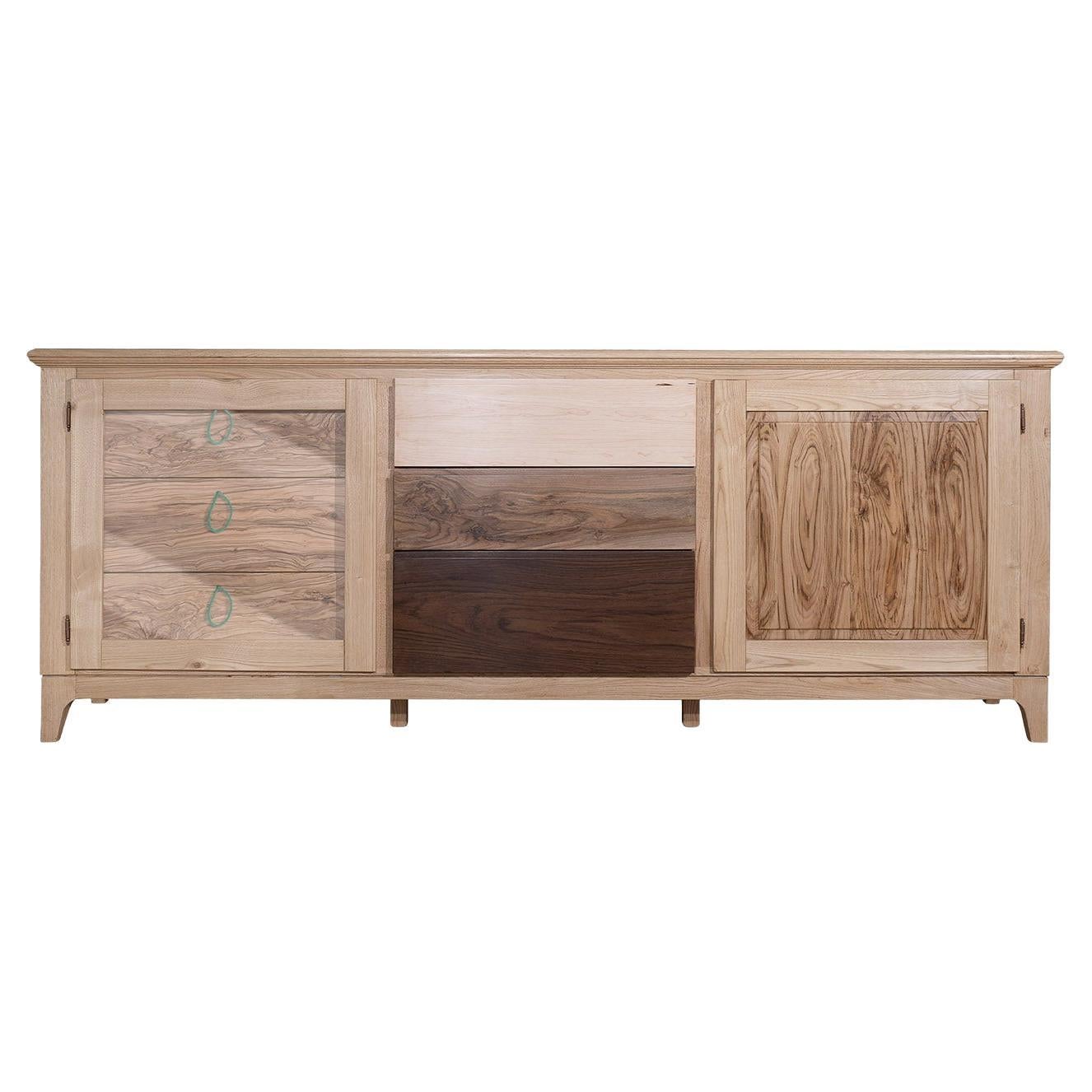 Mosaiko Chestnut Sideboard by Erika Gambella For Sale