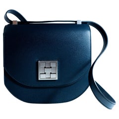 Mosaïque in blue leather
