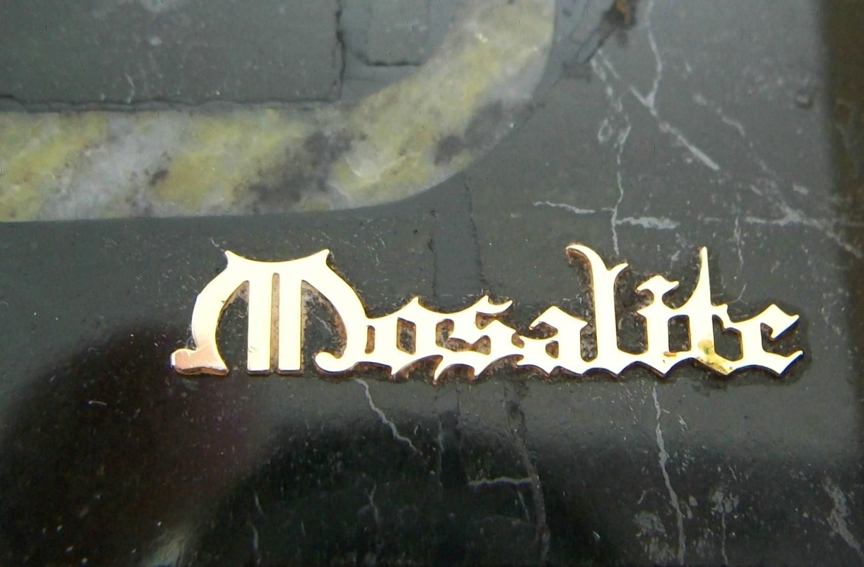Mosalite - Fine Pietra Dura & Brass Tray, Brazil, Mid-20th Century 3