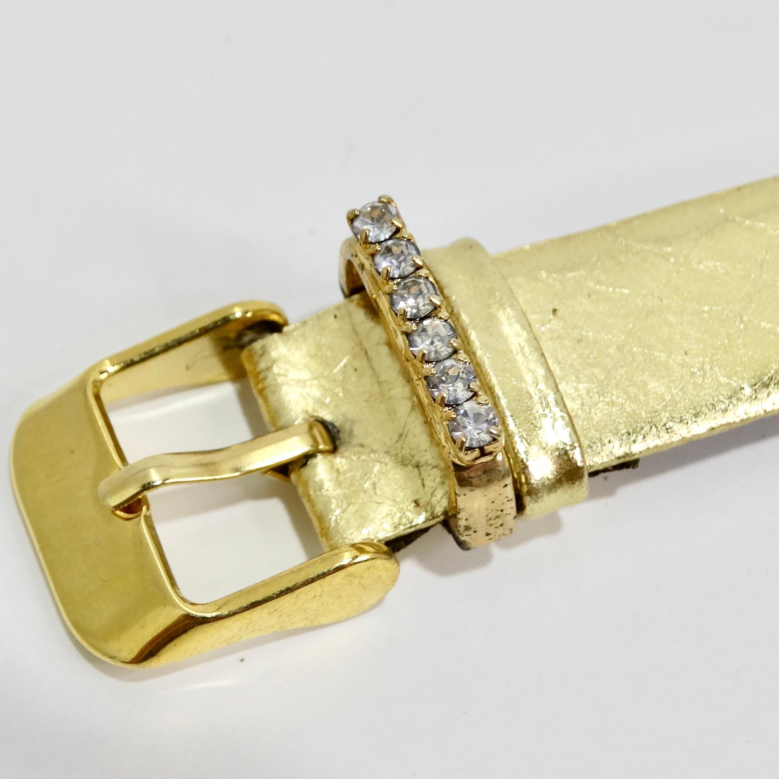 Moschino 1980s Gold Tone Watch For Sale 3
