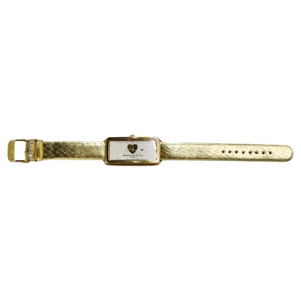 Moschino 1980s Gold Tone Watch For Sale at 1stDibs