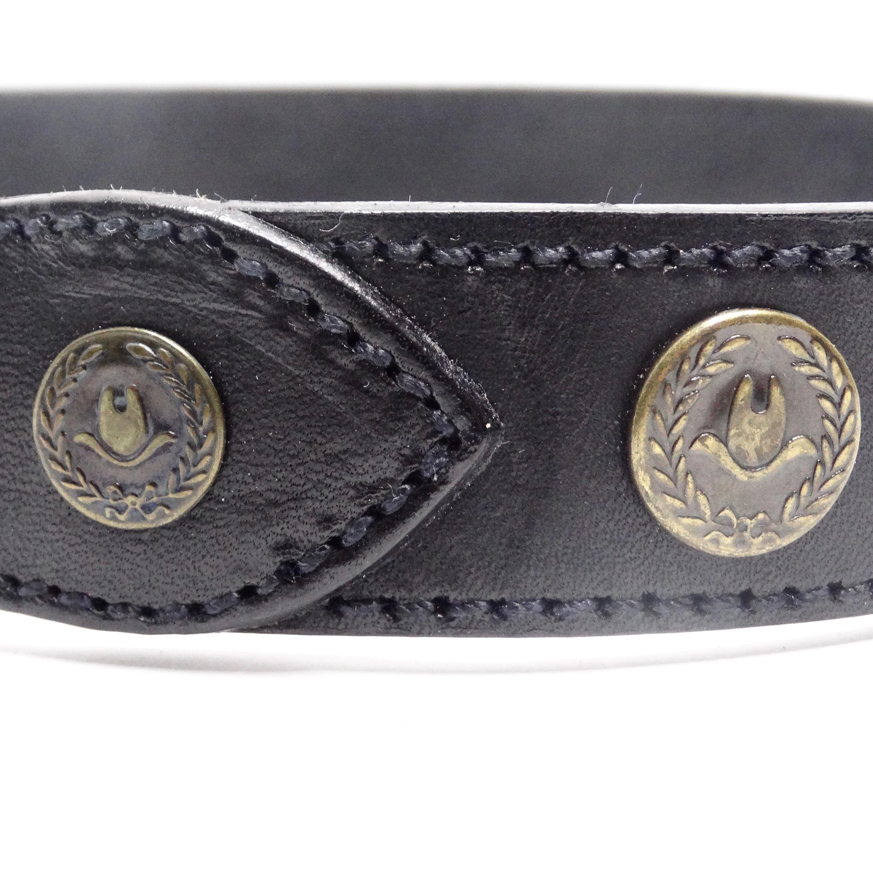 Moschino 1990s Black Leather Belt In Good Condition For Sale In Scottsdale, AZ
