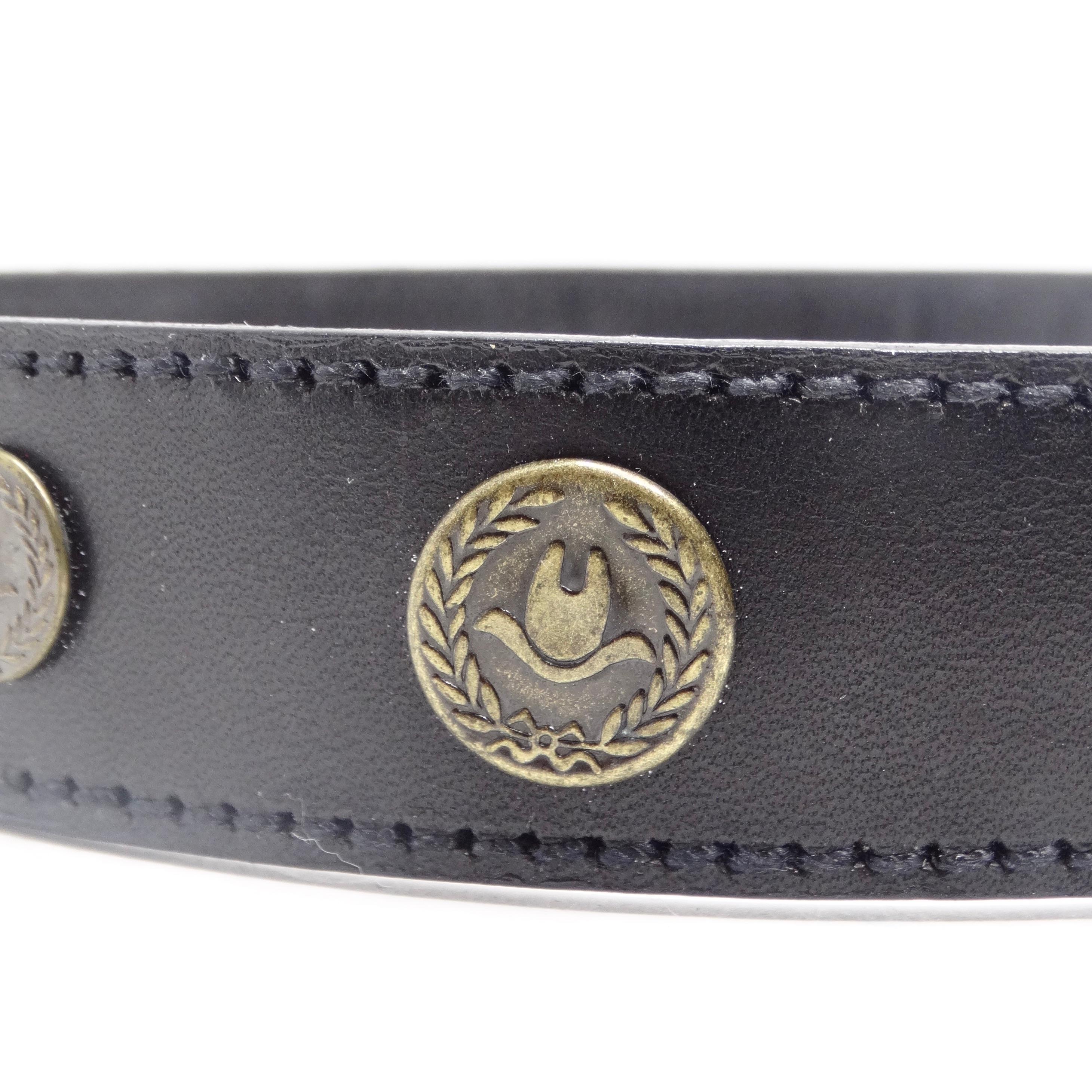 Moschino 1990s Black Leather Belt For Sale 1