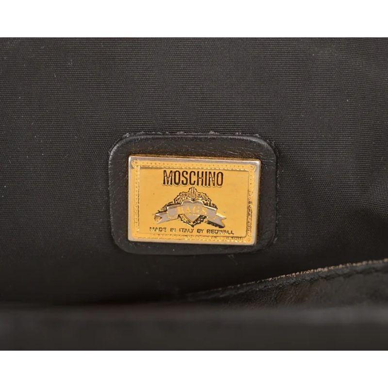 Moschino 1990's Black Miniature Gold Letter Vintage Mini Bag For Sale 1