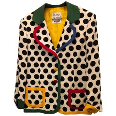 Moschino 1990s Cheap & Chic Vintage Polka Dot Blazer Jacket size 44
