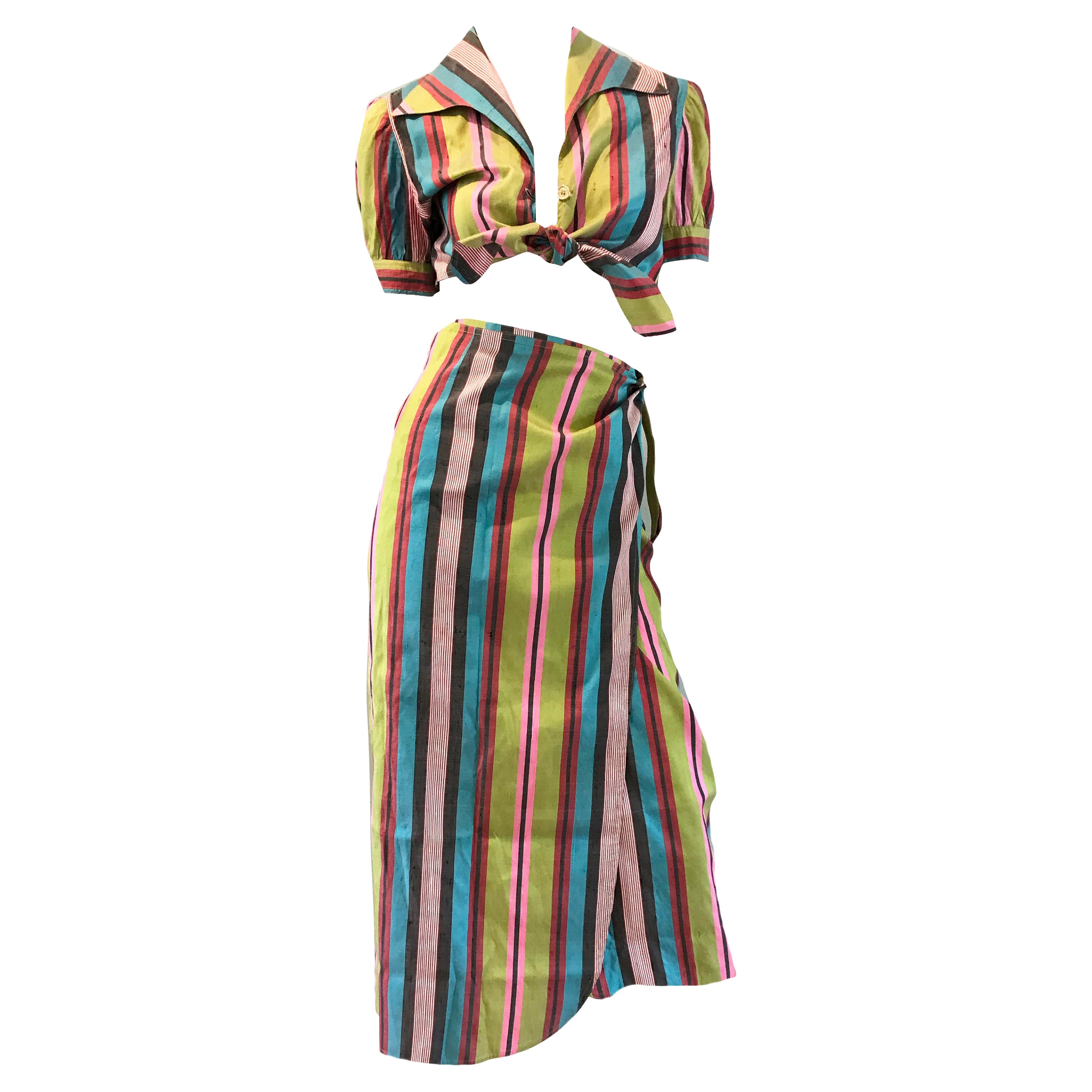 Conjunto de top y falda Moschino años 90
