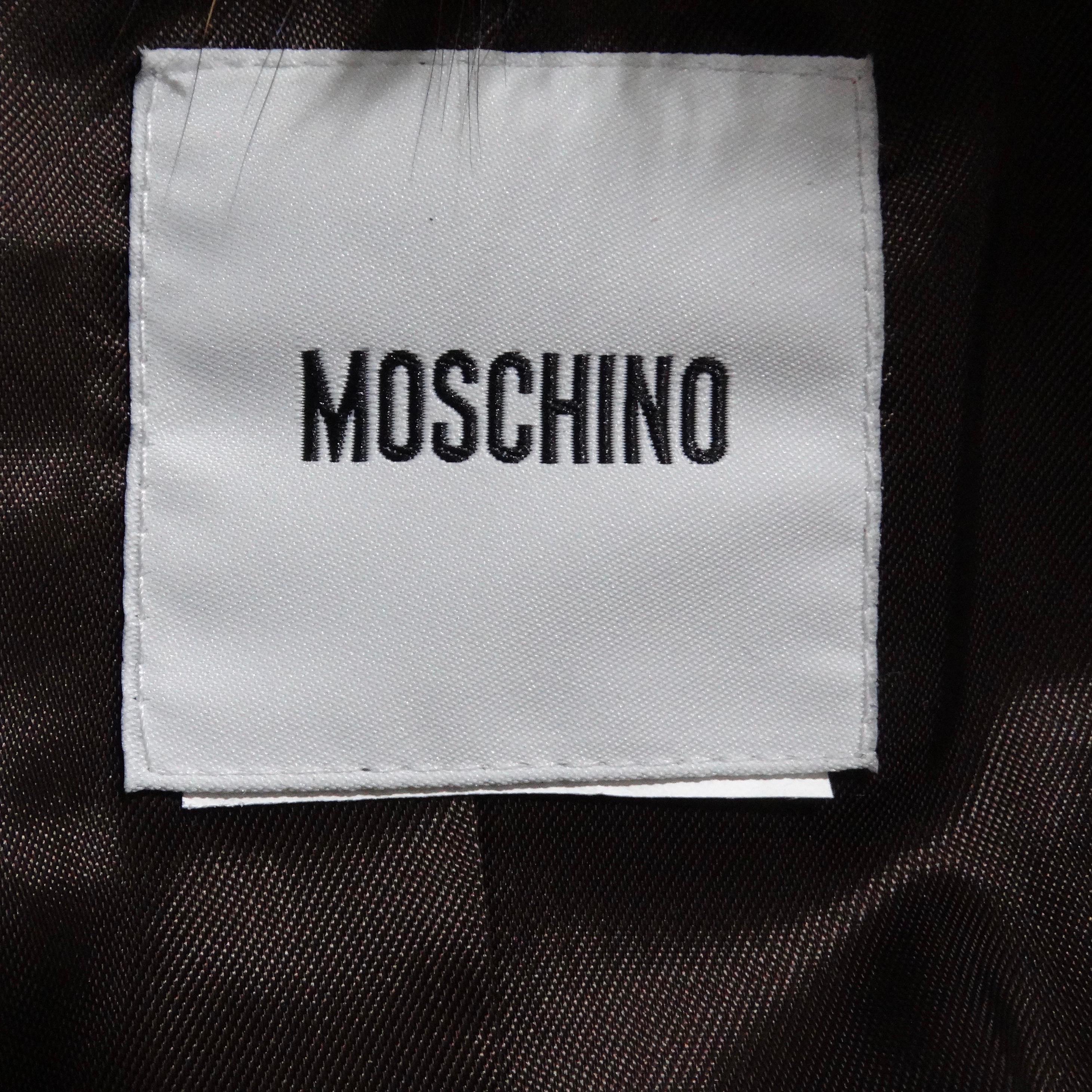Veste en fourrure angora léopard Moschino des années 1990 en vente 6