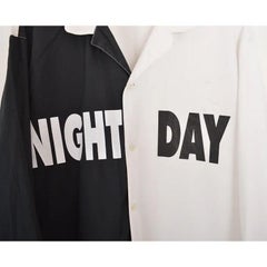 Moschino 1990's Night & Day Novelty Fun Cotton Pyjama Shirt