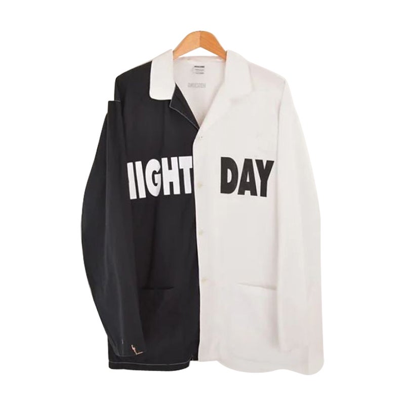 Moschino 1990's 'Night & Day' Novelty Fun Cotton Pyjama Shirt For Sale