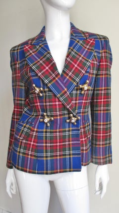 Moschino Plaid Faucet Jacket