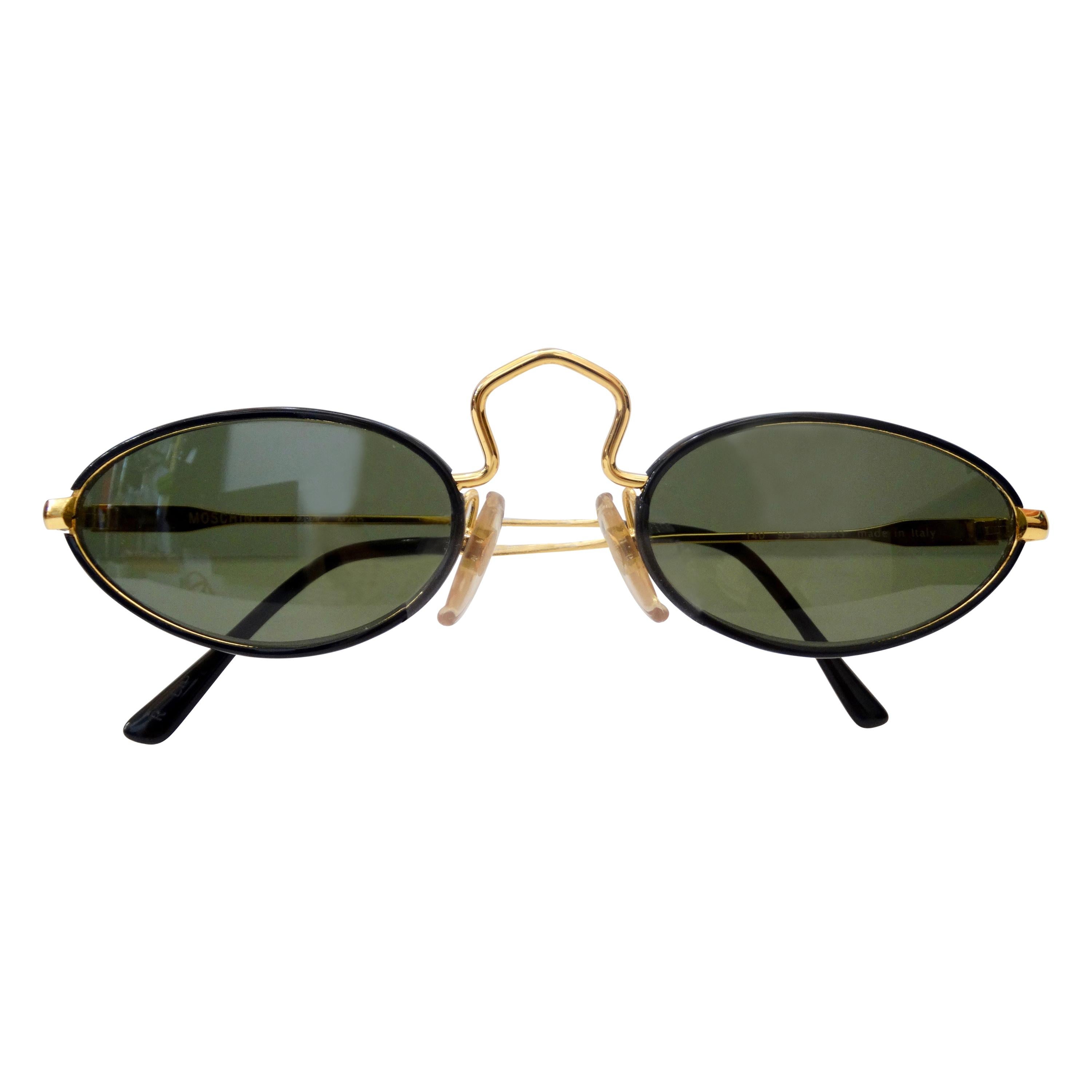 Moschino 1990s Persol Small Oval Sunglasses