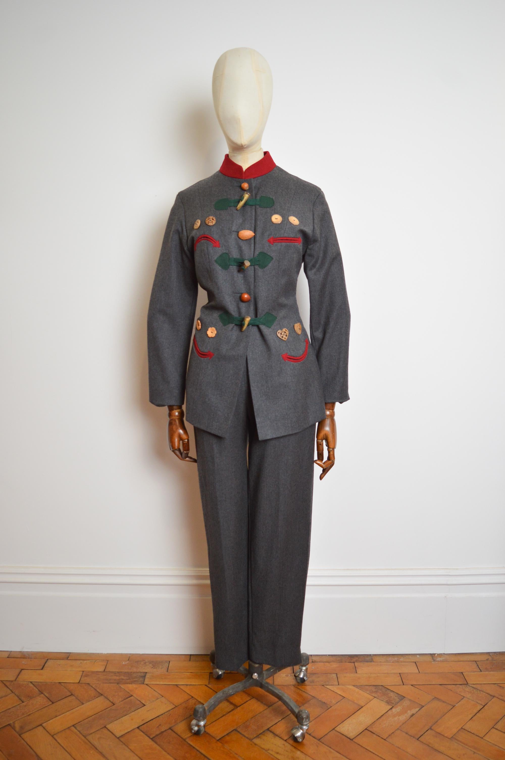 Moschino 1990s Rare Archival Nuts about you Cheap & Chic fantasy blazer & Pants For Sale 1