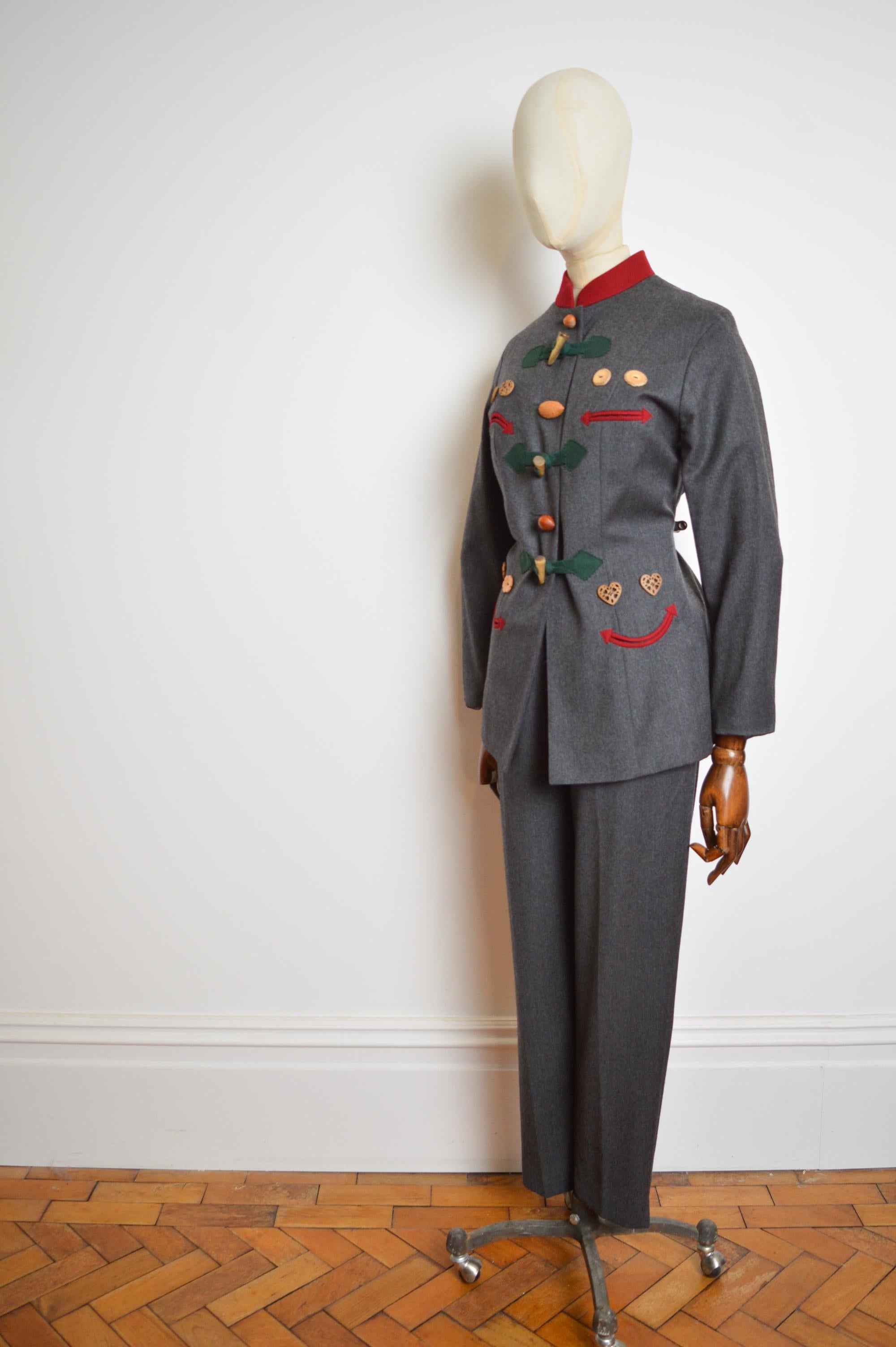 Moschino 1990s Rare Archival Nuts about you Cheap & Chic fantasy blazer & Pants For Sale 4