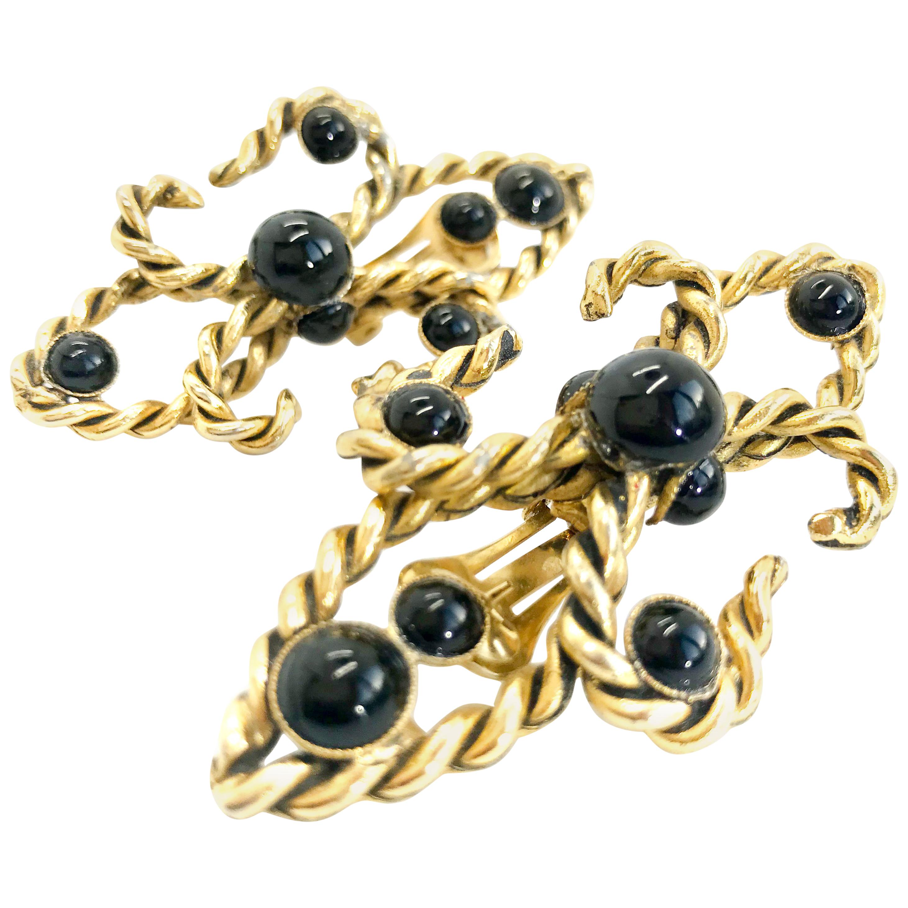 Moschino 1990s Vintage Statement Clip On Earrings For Sale