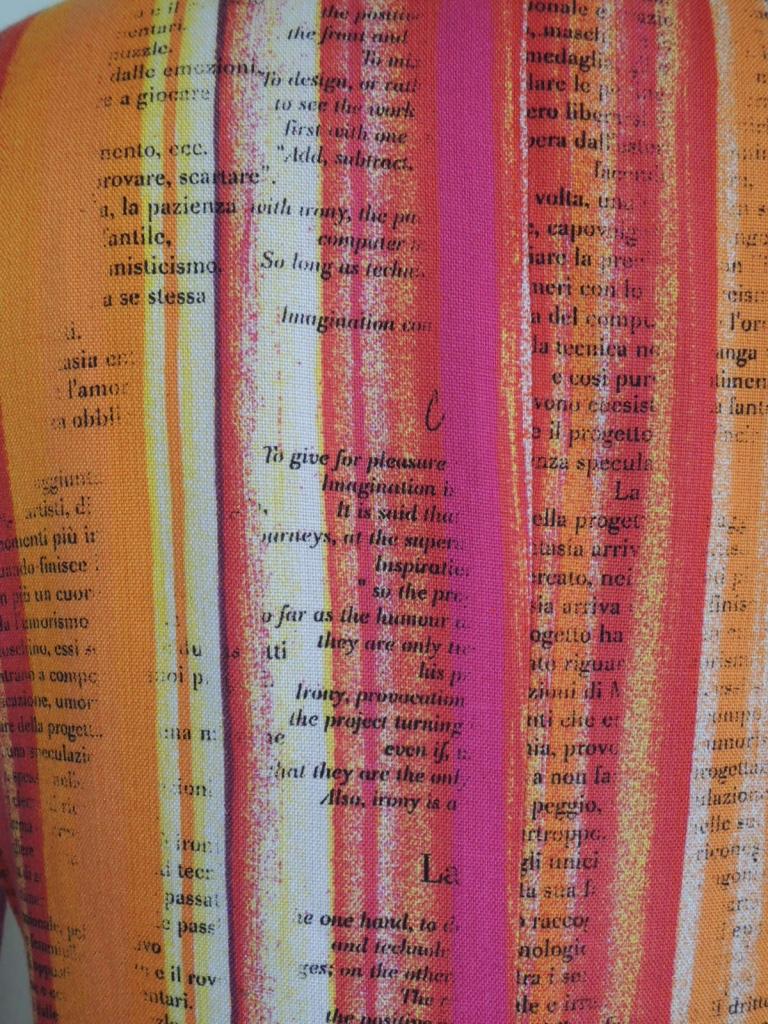 Moschino 1997 Cheap & Chic 'Recipe' Watercolor Stripe Print Jacket For Sale 2