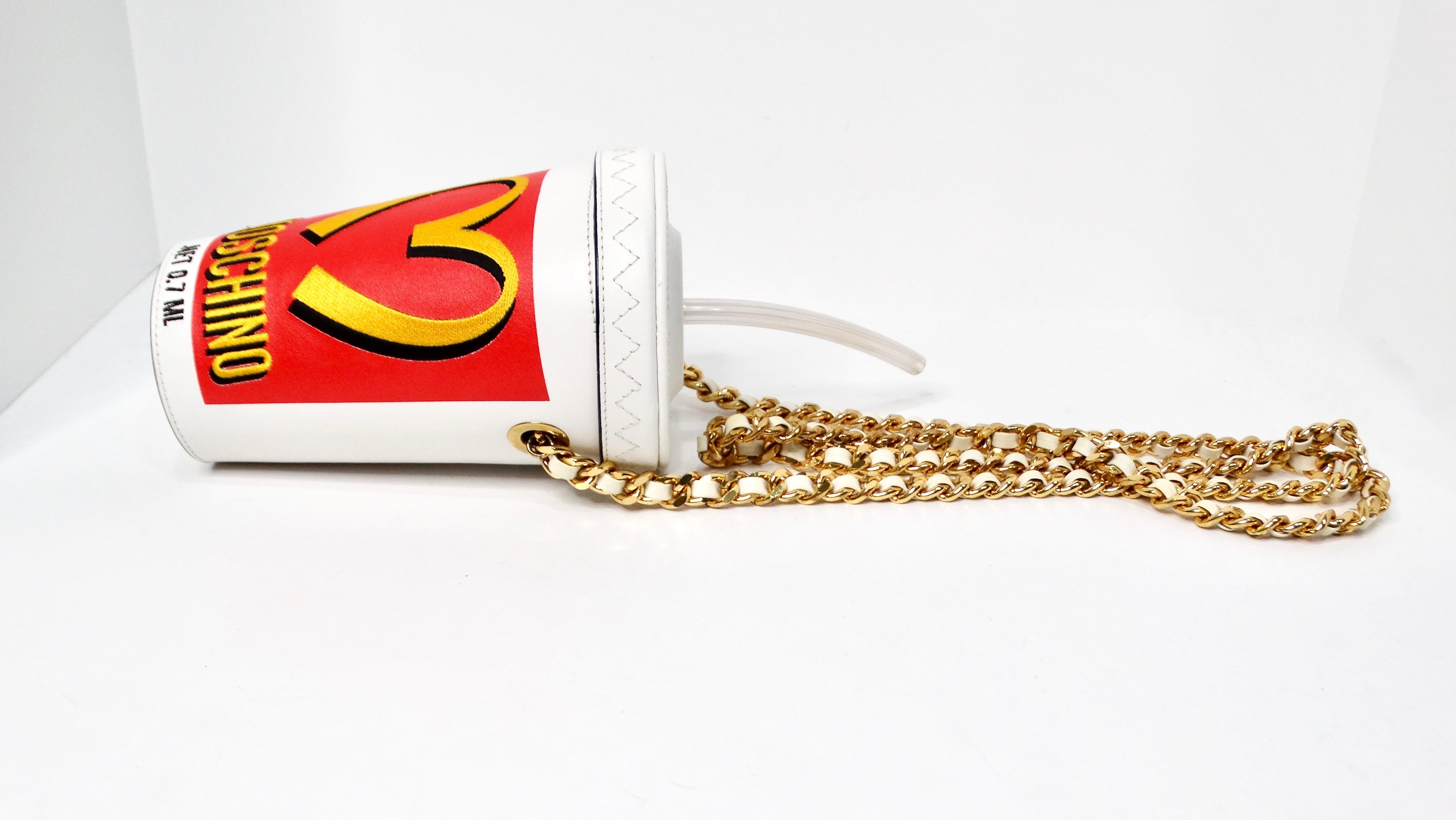 Femenino o masculino Bolso cruzado de piel McDonald's Cola Cup 2014 de Moschino en venta