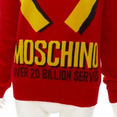 MOSCHINO 2014 Runway Fast Food red yellow McDonalds pullover S