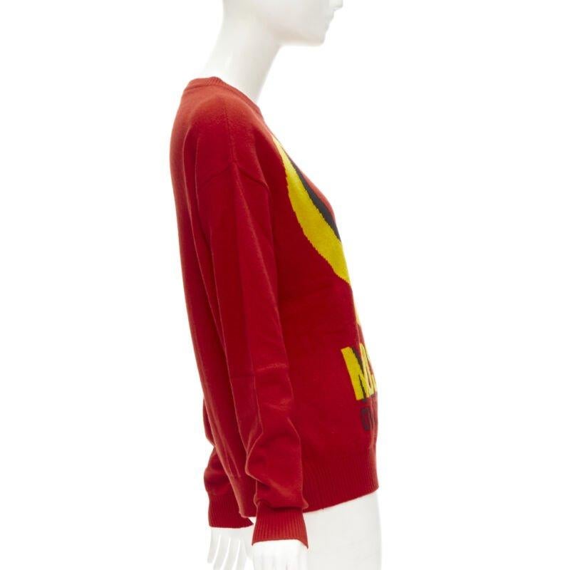 MOSCHINO 2014 Runway Fast Food red yellow McDonalds pullover S In Excellent Condition In Hong Kong, NT