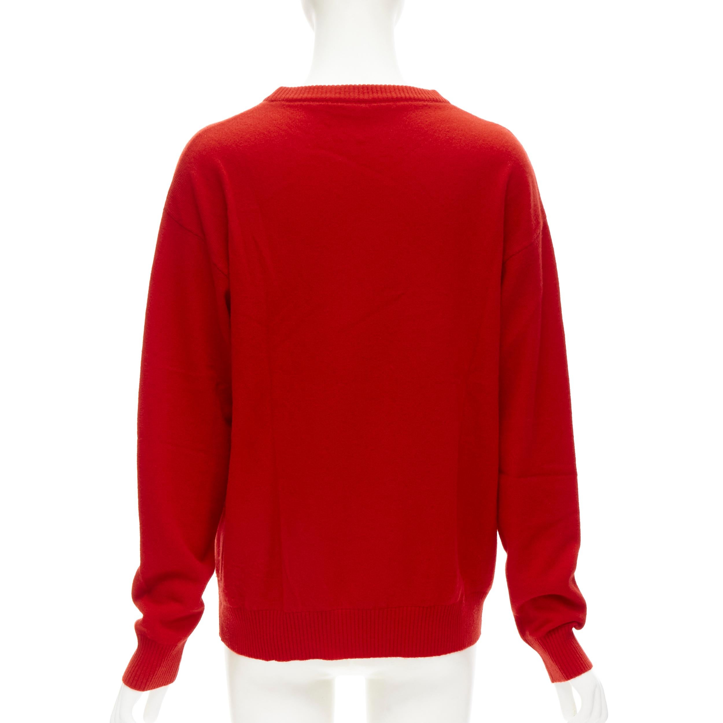 MOSCHINO 2014 Runway Fast Food red yellow McDonalds pullover S 1