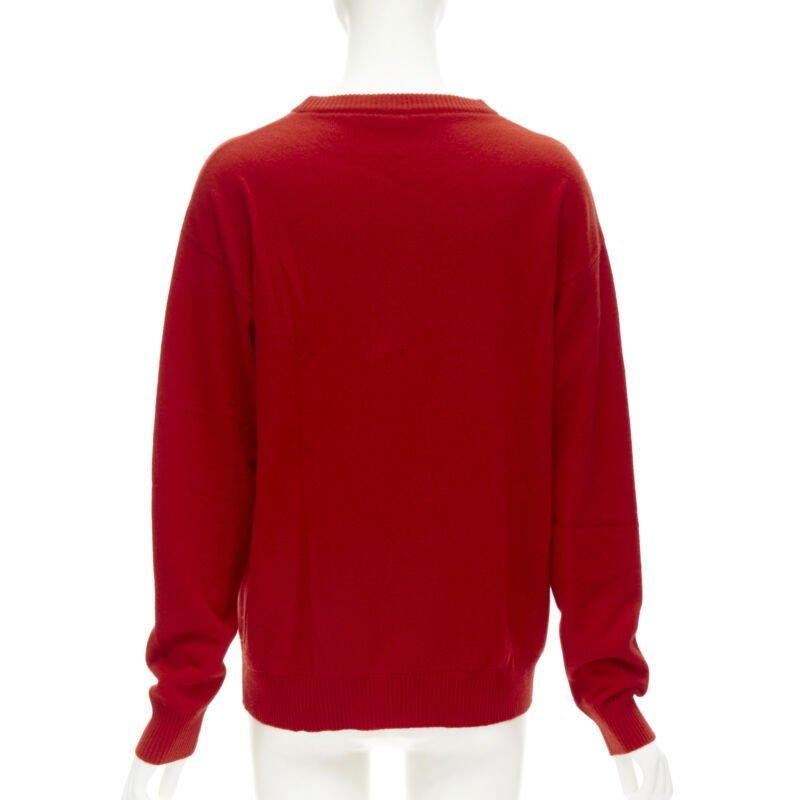 Women's MOSCHINO 2014 Runway Fast Food red yellow McDonalds pullover S