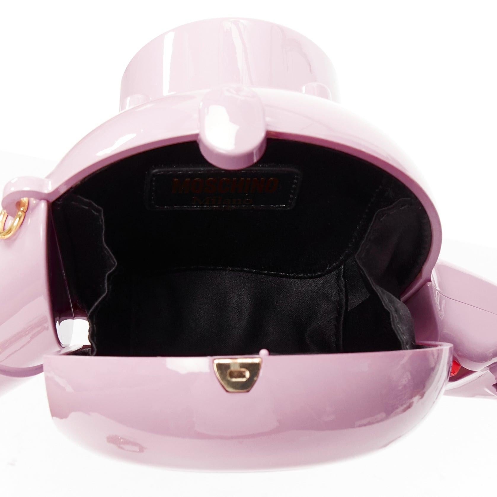 MOSCHINO 2021 Laufsteg Jeremy Scott Rosa Crossbody-Clutch/Umhängetasche mit blow dryer Kette 2
