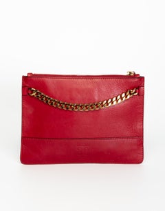 Moschino 30th Anniversary Red Leather Clutch