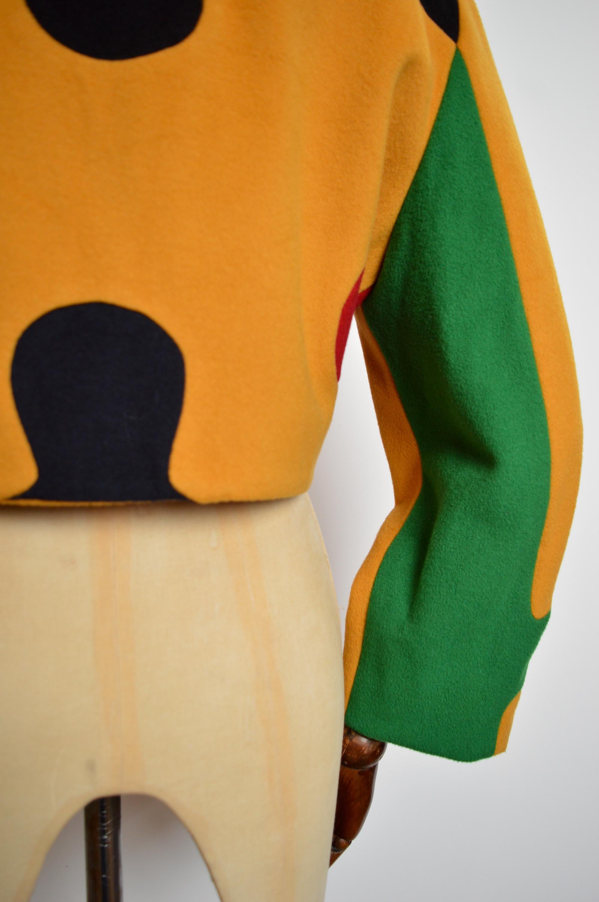 MOSCHINO 90er Jahre Cheap & Chic Vintage Jigsaw Puzzle Bunte Cropped Boucle-Jacke im Angebot 8