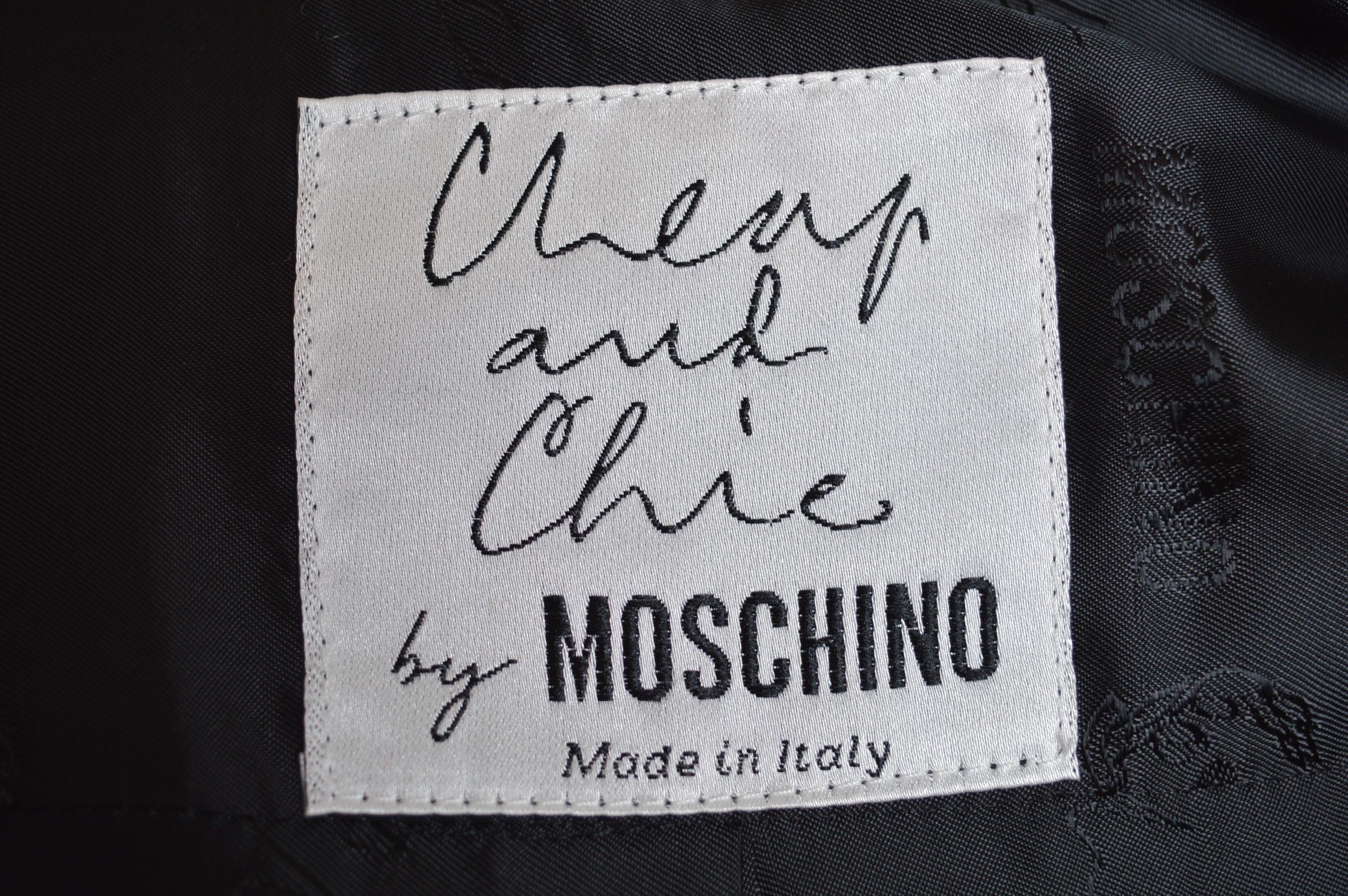 MOSCHINO 90er Jahre Cheap & Chic Vintage Jigsaw Puzzle Bunte Cropped Boucle-Jacke im Angebot 10