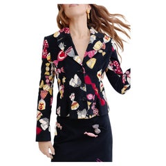 Moschino 90er Jahre „Never Accept Sweets From Strangers“ Blazer & Rock Anzug