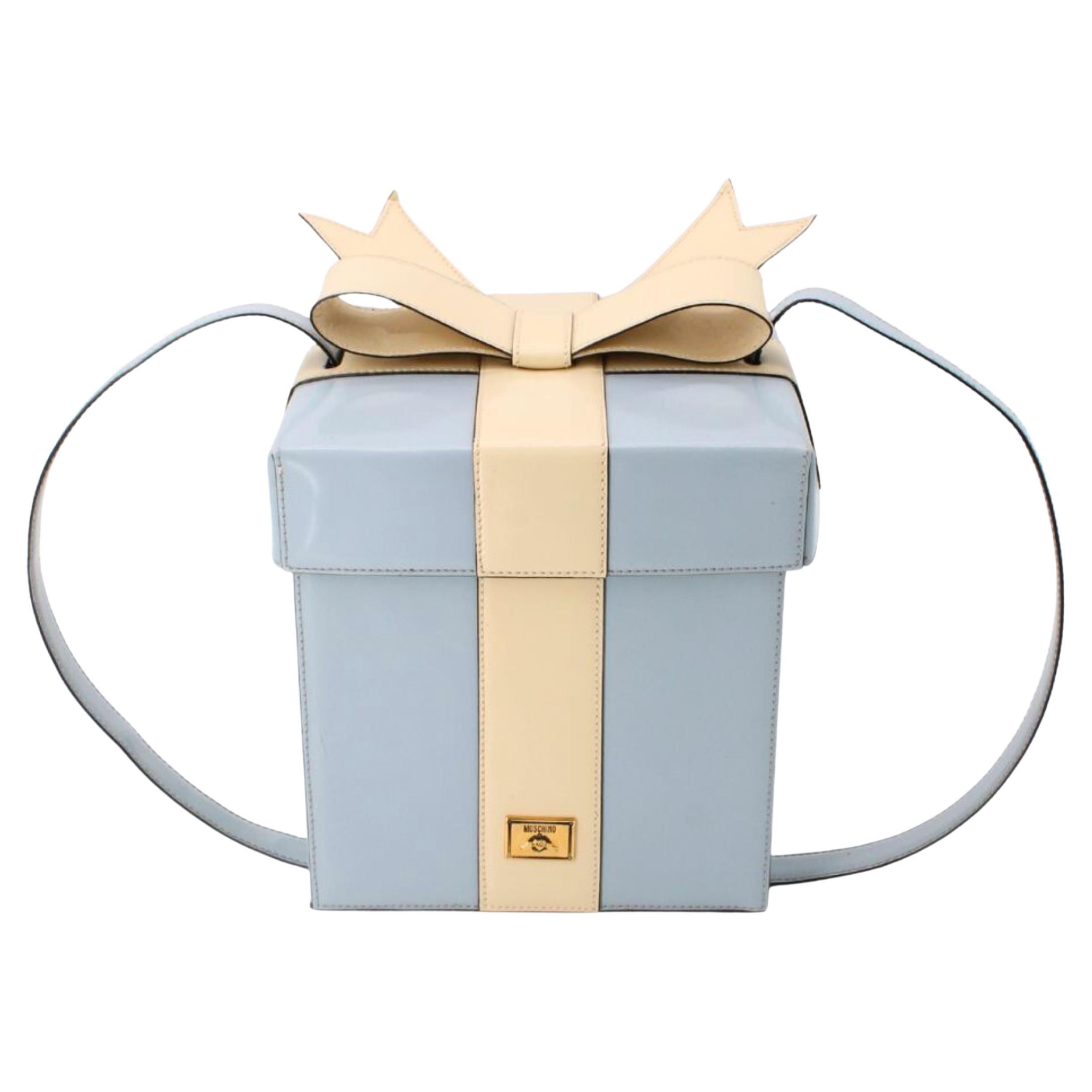 Moschino des années 90 - Sac cadeau Tiffany avec nœud