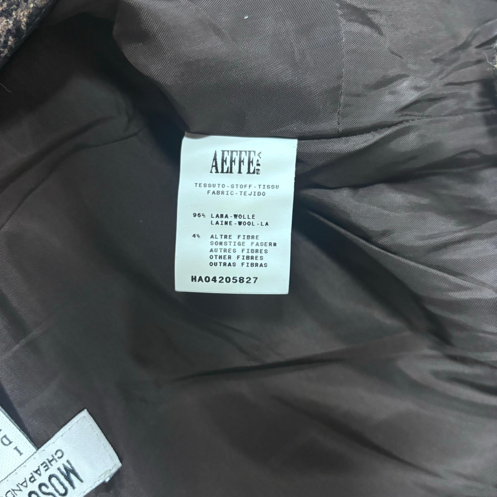 Moschino Vintage Prince of Wales Wollmantelkleid 1990er Jahre - Größe IT 42 im Angebot 2