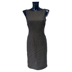 Moschino Vintage Prince of Wales Wool Sheath Dress 1990 - Taille IT 42