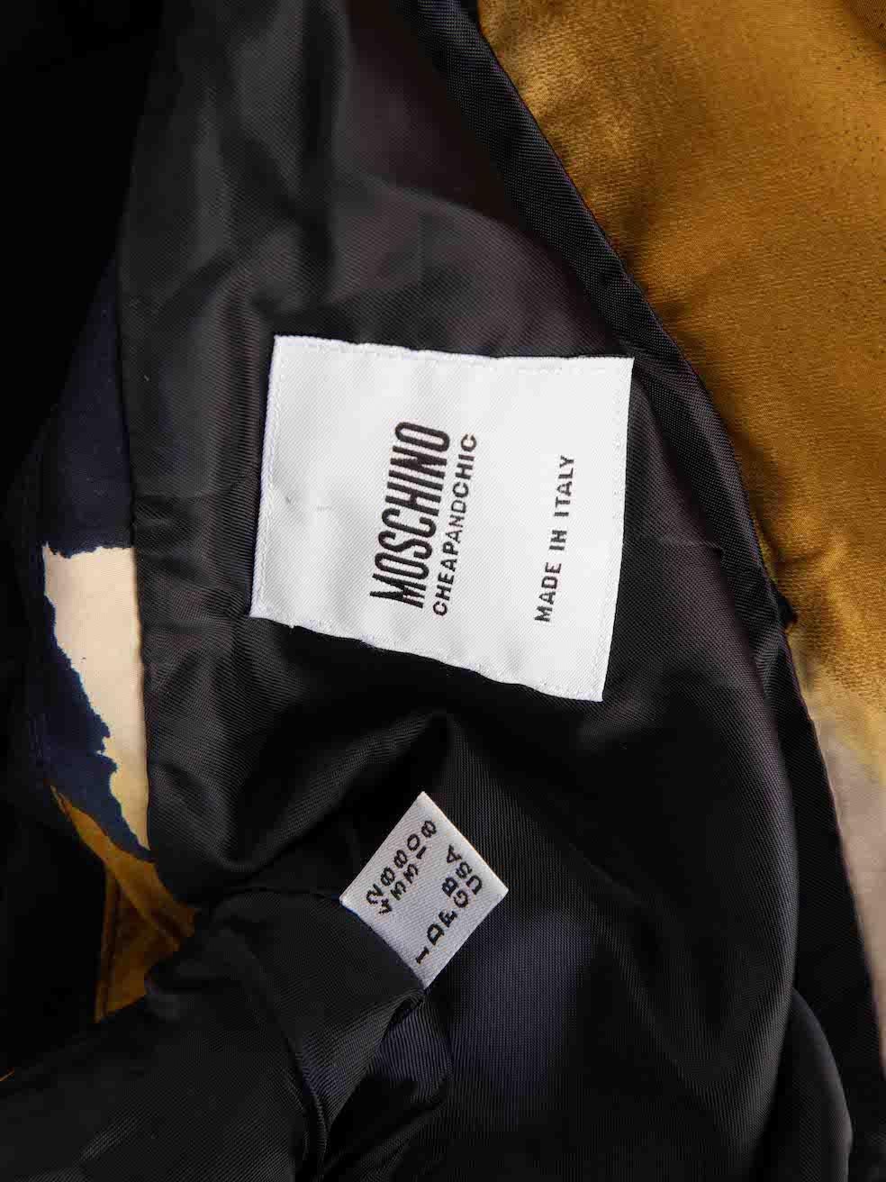 Women's Moschino Abstract Pattern Single Breasted Jacket Size M