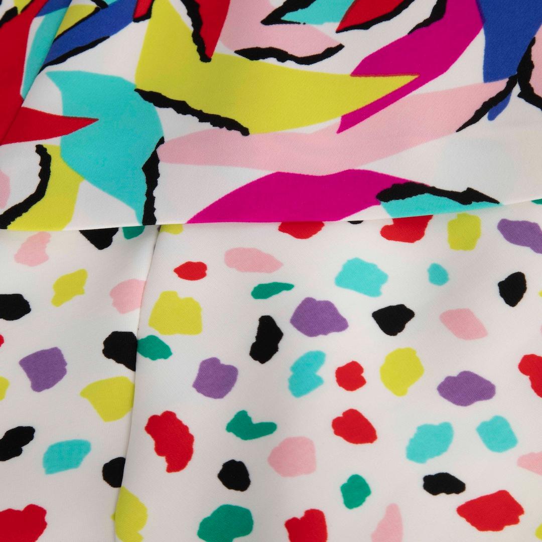 Beige Moschino Abstract Rose Print Dress Size M For Sale