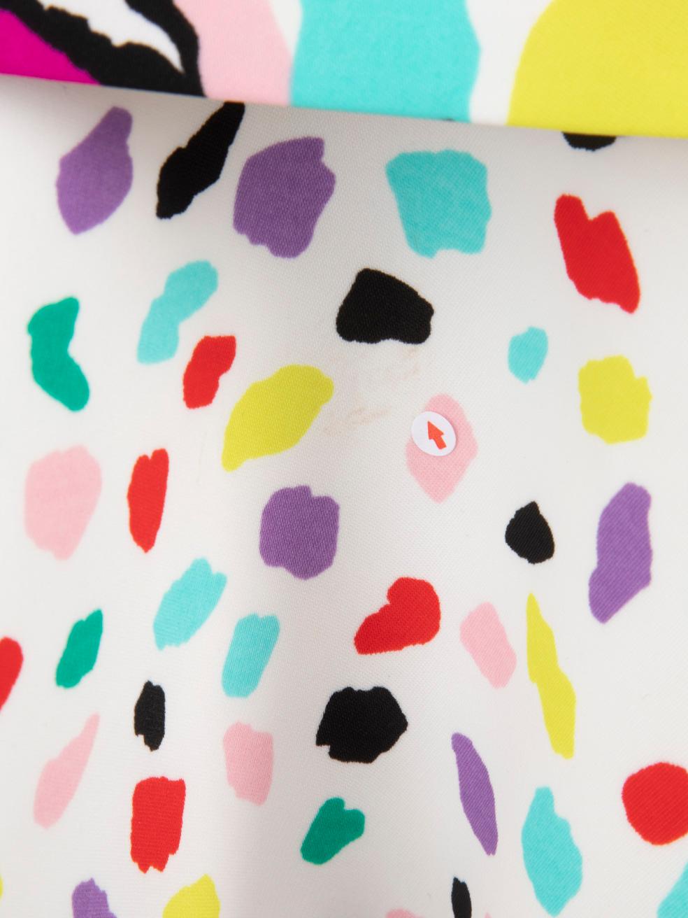 Moschino Abstract Rose Print Dress Size M In Good Condition For Sale In London, GB