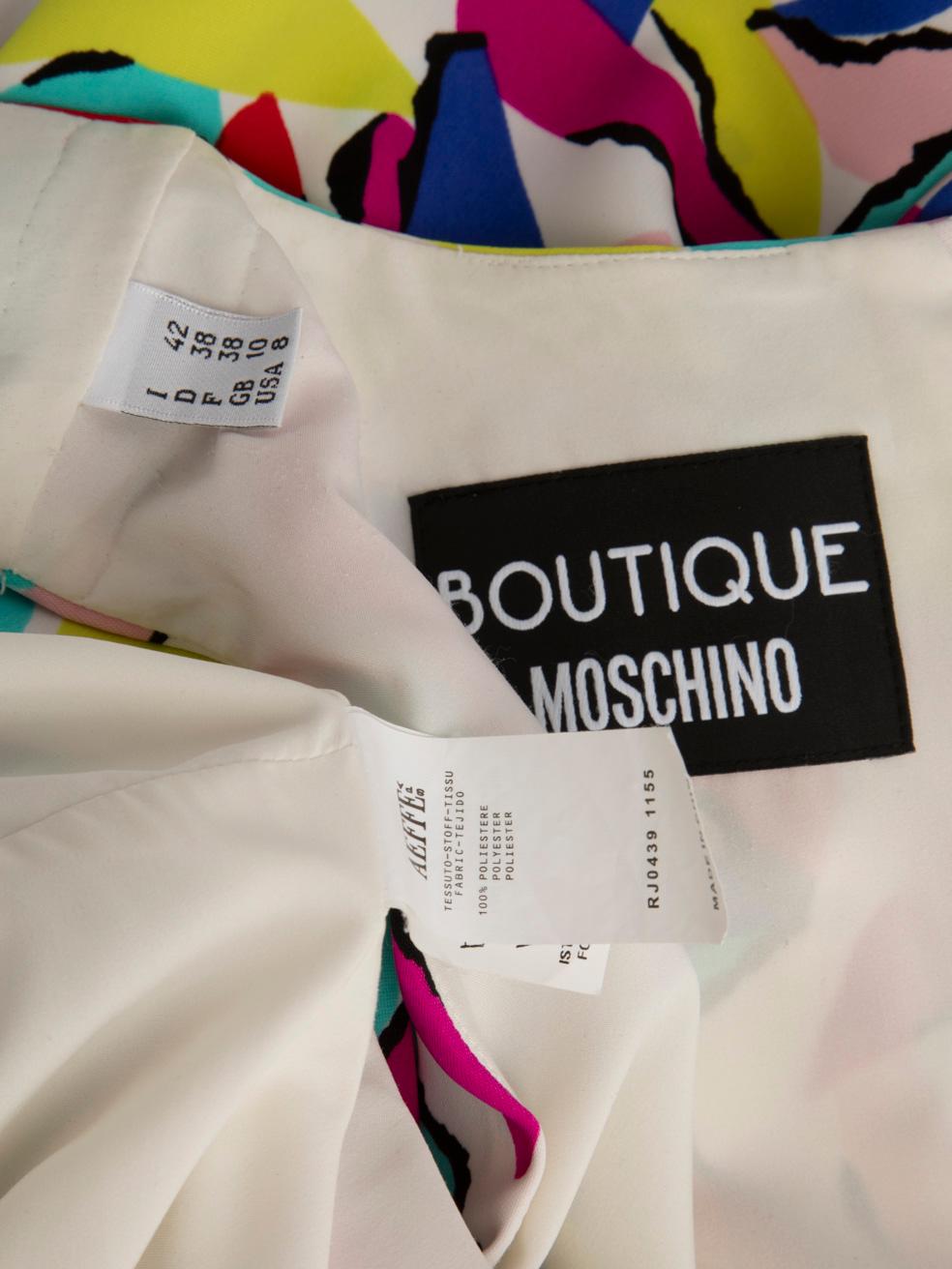 Moschino Abstract Rose Print Dress Size M For Sale 1
