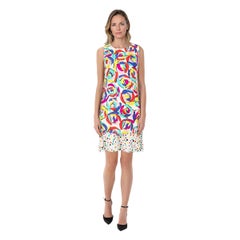 Moschino Vestido Estampado Rosa Abstracto Talla M
