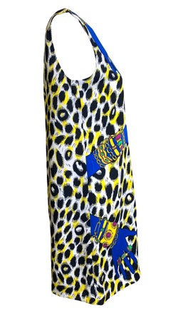 Robe imprimée Animal & Hand Pop Art de Moschino, années 2010