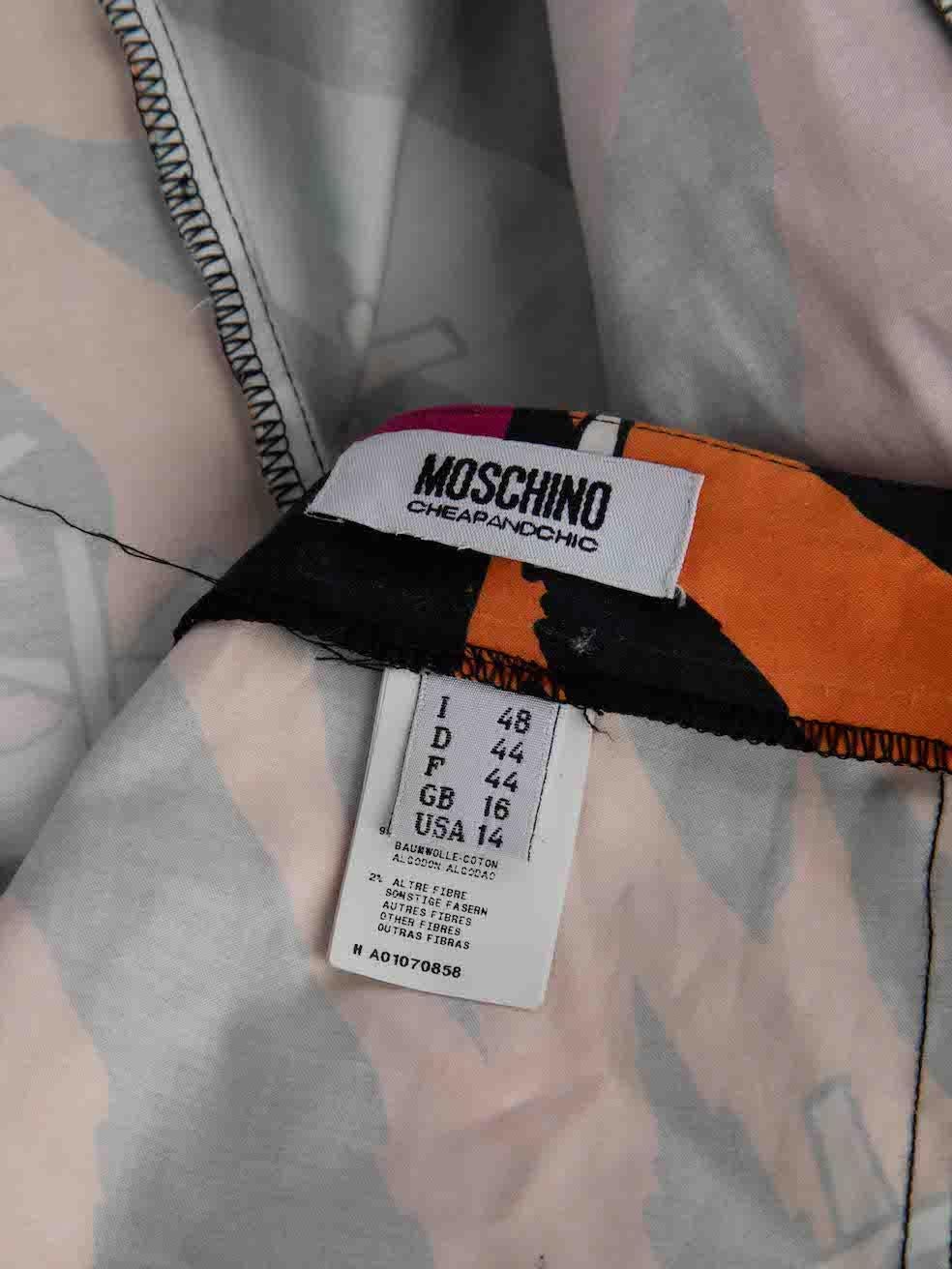 Moschino Animal Print Chain Belted Skirt Size XXL For Sale 1